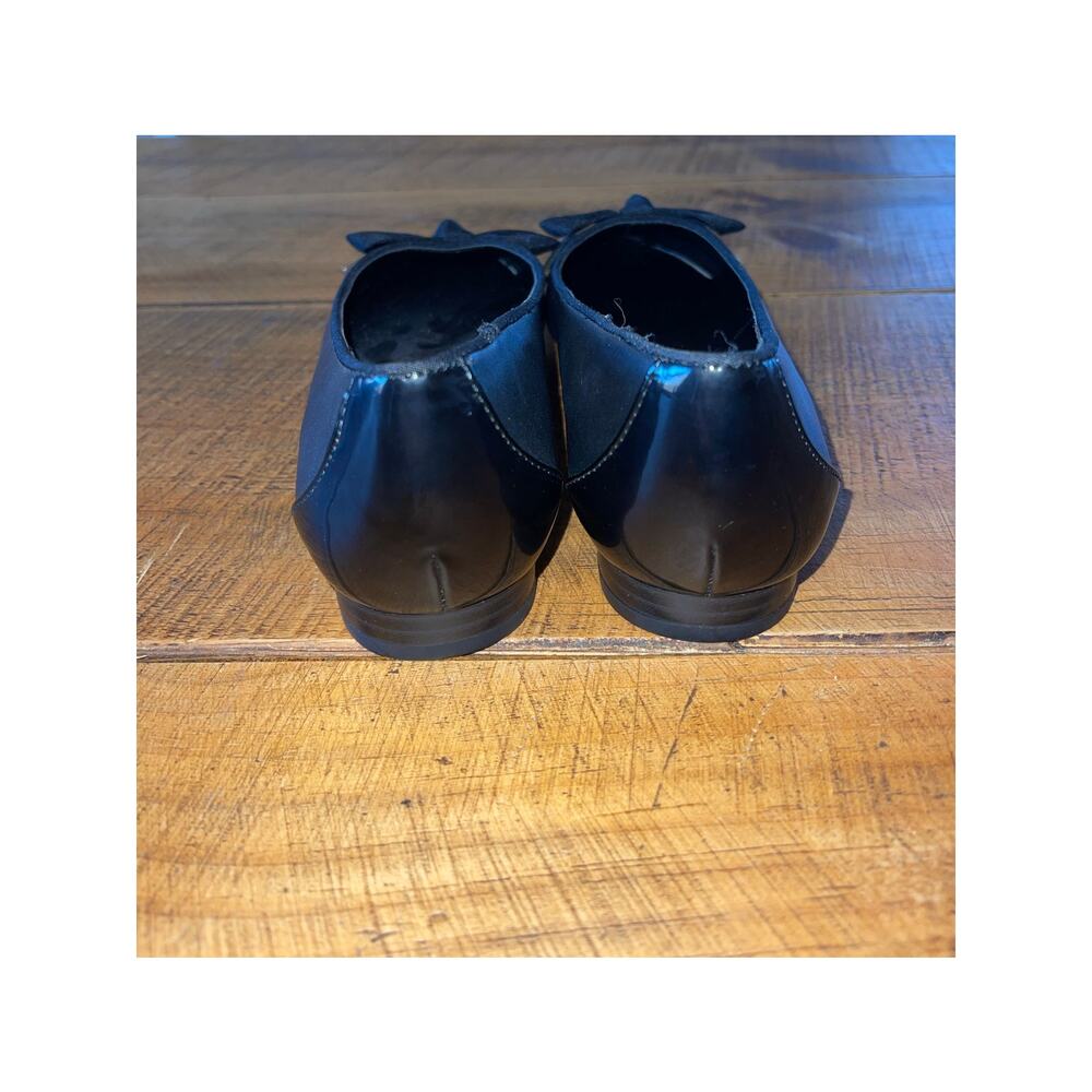 Womens A2 by Aerosoles Black Ballet Flats Cap Toe Bow Detail Size 6‎ - Picture 4 of 10